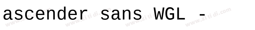 ascender sans WGL 字体字体转换